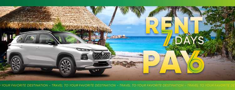 Rent for 7 days and only pay 6